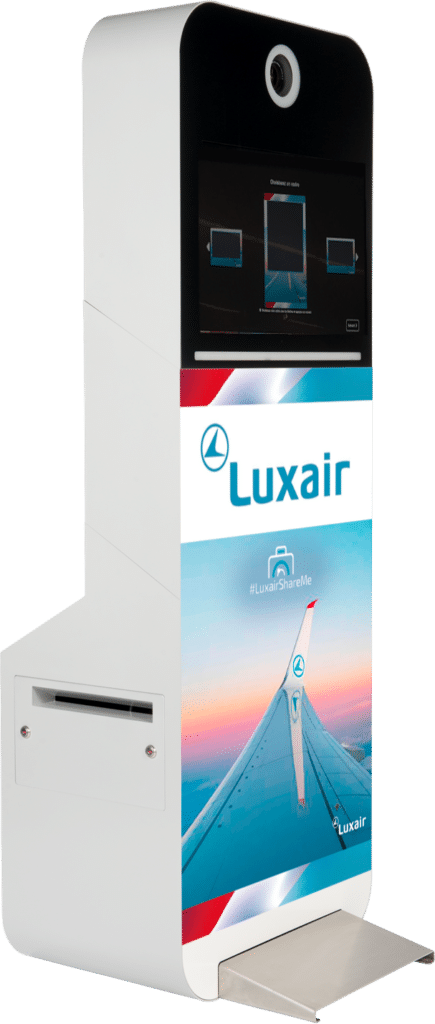 Photobooth Luxbooth au Luxembourg - Habillage Luxair